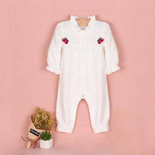 秋冬婴儿衣服女宝宝纯棉保暖连体衣加厚空气棉童装爬服连体衣代发